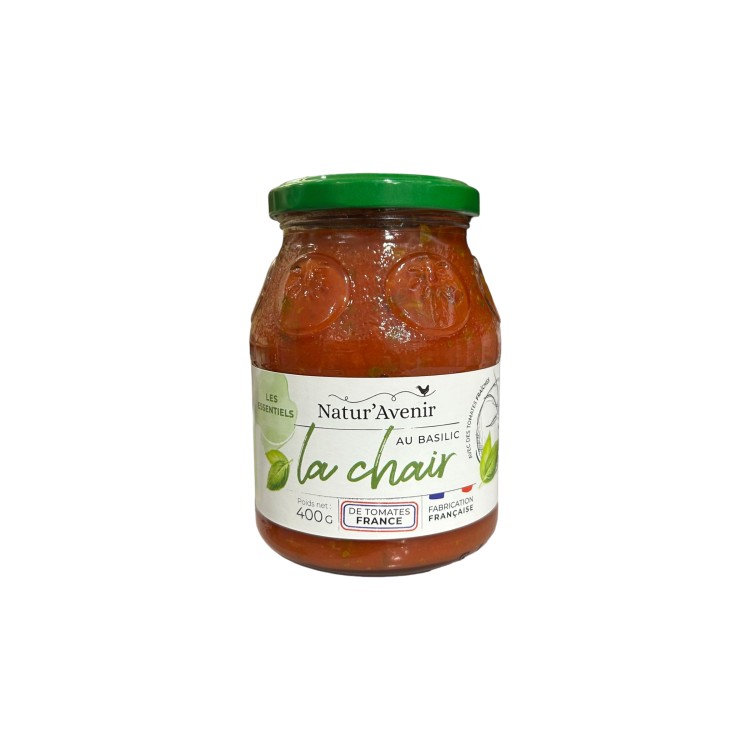 CHAIR DE TOMATES AU BASILIC POT VERRE (400G) NATUR'AVENIR